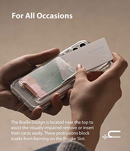 Ringke Slot Card Holder, Porte-Cartes Adhésifs Portefeuille Autocollant Porte Carte de Crédit pour l’arrière de…