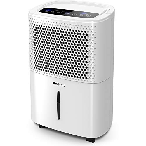 Pro Breeze Déshumidificateur Silencieux 12L/jour, Déshumidification de pièces jusqu’à 120m³ (20 m²) – avec 3 Modes…