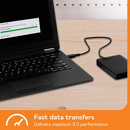 WD 1 TB Elements Portable External Hard Drive – USB 3.0, Black