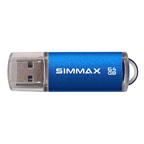 SIMMAX Clé USB 64 Go Lot de 3 Mémoire Stick USB 2.0 Flash Drive Stockage Disque Pendrive (64Go Rose Bleu Vert)