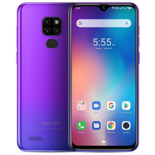 vernee M7 Telephone Portable Débloqués, 4Go + 64Go Dual SIM 4G Smartphone Android 9.0, MTK6761 Quad-Core 13MP/8MP 3…