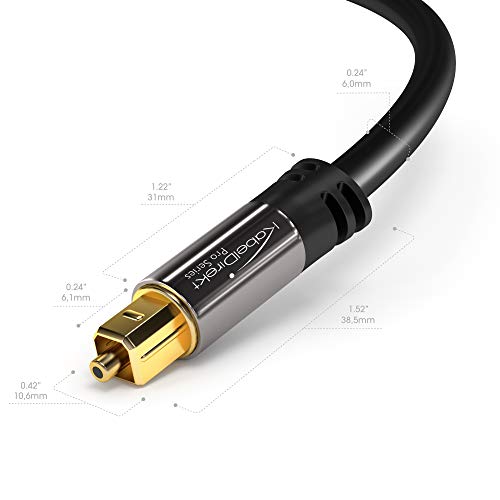 KabelDirekt – 3m câble Audio numérique Optique/câble TOSLINK (TOSLINK vers TOSLINK, câble Fibre Optique pour Home cinéma…