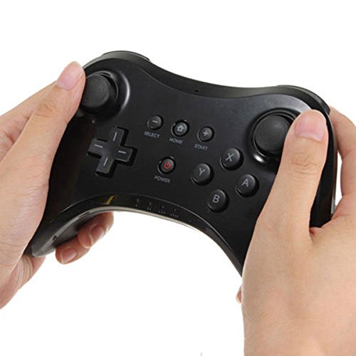 QUMOX Manette Contrôleur Joystick de Jeux Double Analogique sans Fil Game Controleur Gamepad pour Wii U Noir