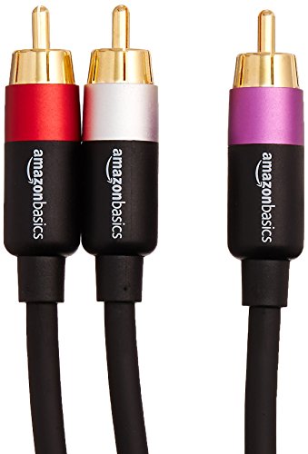 Amazon Basics Câble audio RCA 1 mâle vers 2 mâles – 2,4 m