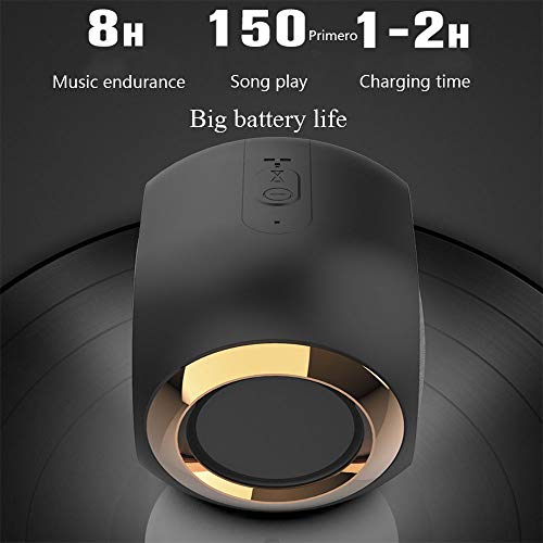 KKDWJ X6 Bluetooth Subwoofer, 3D Sound Wireless Bluetooth Pratique USB Chargeant TWS Serial Card Speaker,Noir