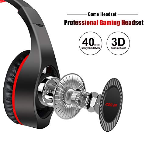 Casque Gaming PS4 Gamer Audio Filaire Anti Bruit PC avec Micro Xbox One Stereo Basse Son 7.1 Surround Réglable 3.5mm…