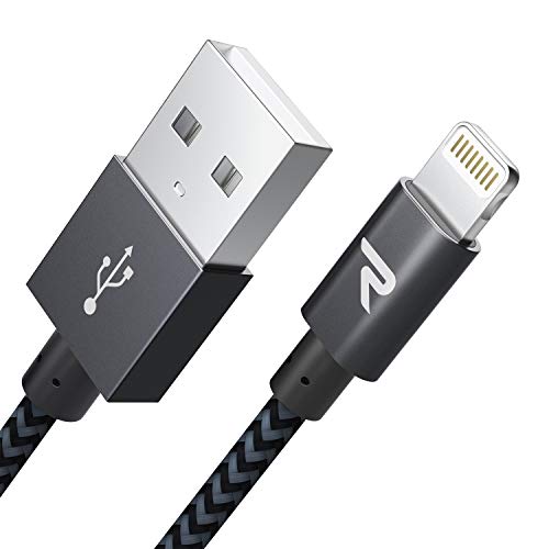 RAMPOW Câble pour iPhone [Certifié Apple MFi] en Fibre de Nylon Tressé avec Connecteur Ultra Résistant pour iPhone 11/11…
