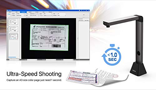 Home Office-Viisan VS8300 Scanner de Documents A3 (420x290mm) Résolution 3264×2448. OCR. Pliable et Portable