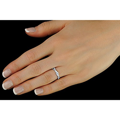 SILVEGO – FNJR085sw – Bague de Fiançailles – Argent 925/1000 – avec Swarovski® Zirconia