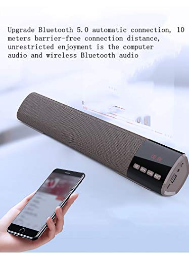 Barre de Son Haut-parleurs Bluetooth 10W Surround Sound avec Bass, Bluetooth 5.0 Enhanced Home Theater Speaker Bar et…