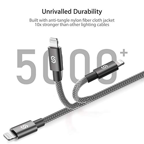 Syncwire Chargeur iPhone Câble 2M -[Ultra Résistante Fibre |C89 Certifié Apple Mfi |Charge Rapide 2.4A] Cordon d…