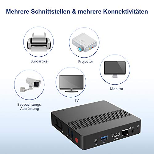 Mini PC, Intel Celeron Processor J3455 8 Go DDR4 / 64 Go eMMC Mini Desktop Computer avec Windows 10 Pro, Connexion HDMI…