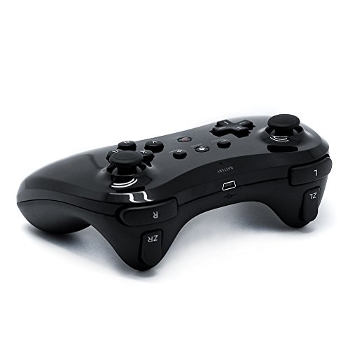 QUMOX Manette Contrôleur Joystick de Jeux Double Analogique sans Fil Game Controleur Gamepad pour Wii U Noir