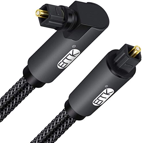 EMK Cable Optique Câble Optique Audio Numérique Toslink Câble Fibre Optique Spdif pour Home Cinéma, Barre de Son, TV…