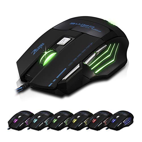 Winnes Souris, Souris Optique Optique Filaire Souris Optique Professionnelle, avec DPI réglable en 5 étapes 1000/1600…