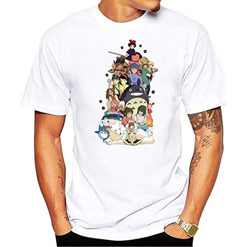 Studio Ghibli t Shirt Men Anime T-Shirt Men Tops Boy Short Sleeve t-Shirt Top Tee Clothes