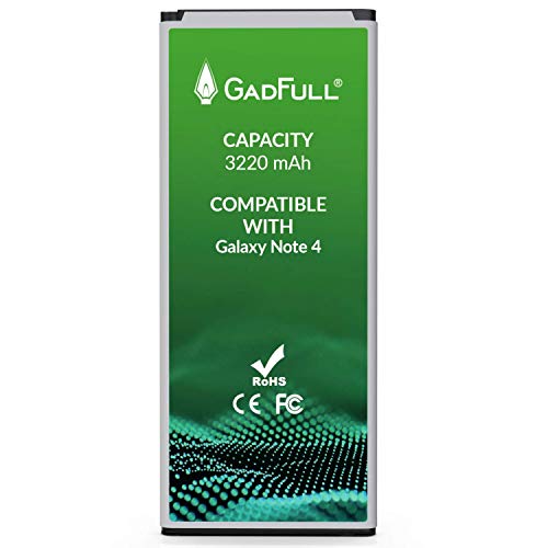 GadFull Batterie Compatible avec Samsung Galaxy Note 4 | Correspond à l’ EB-BN910BBE | Compatible avec SM-N910F| SM…