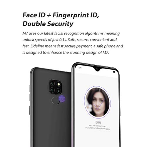 vernee M7 Telephone Portable Débloqués, 4Go + 64Go Dual SIM 4G Smartphone Android 9.0, MTK6761 Quad-Core 13MP/8MP 3…