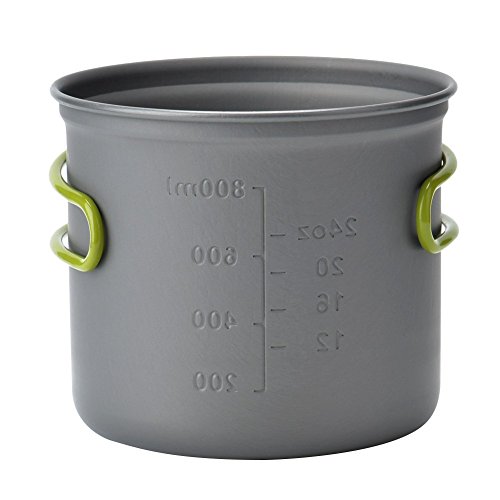 Cozyswan Pique-nique Camping Randonnée Pédestre Pot Pan Cookware Extérieur Casseroles de Cuisine 2 Pièces
