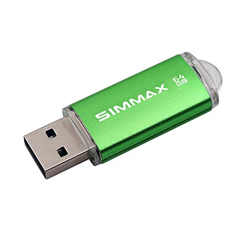 SIMMAX Clé USB 64 Go Lot de 3 Mémoire Stick USB 2.0 Flash Drive Stockage Disque Pendrive (64Go Rose Bleu Vert)