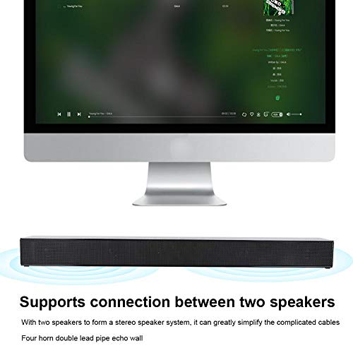 Garsentx TV Soundbar Sound System with Universal Remote Control, 40W High-Power Fiber HDMI Soundbar Bluetooth Speaker…