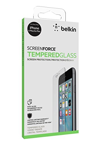 Belkin – ScreenForce – Film de protection d’écran en verre trempé pour iPhone 6+ et iPhone 6s+