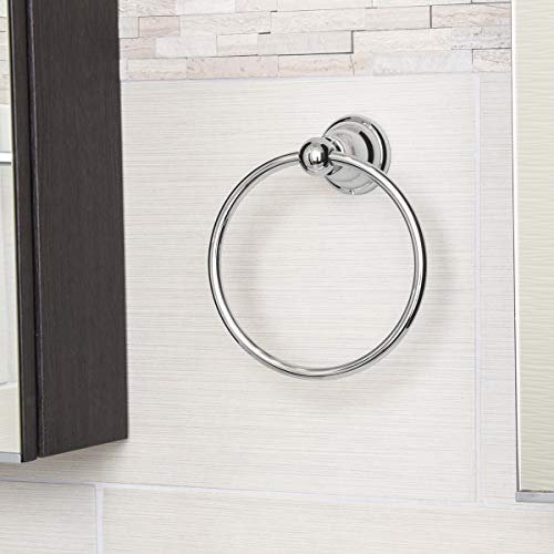 Amazon Basics AB-BR830-PC – Anneau porte-serviette, chrome poli