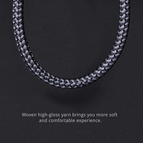 UNBREAKcable Câble Lightning pour iPhone – [Certifié MFi] Câble de Chargement, Câble en Nylon Plus Tendre 2.4A, Chargeur…