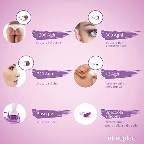 Derma Roller Pour Visage Corps Aiguilles Titane 2° Génération Roller Visage 6 en 1 Kit Sistéme Skin Care Anti Rides Anti…