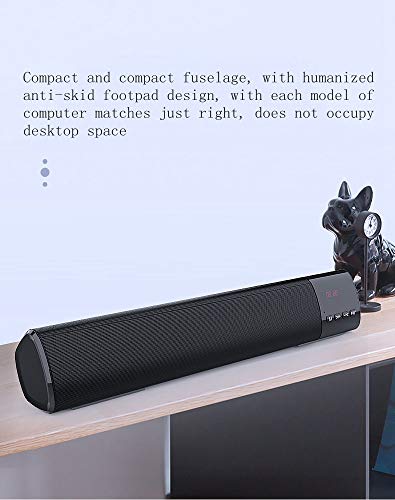 Barre de Son Haut-parleurs Bluetooth 10W Surround Sound avec Bass, Bluetooth 5.0 Enhanced Home Theater Speaker Bar et…