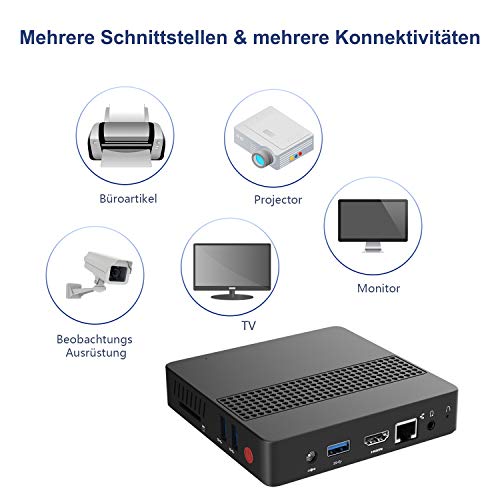Mini PC, Intel Celeron Processor J3455 8 Go DDR4 / 64 Go eMMC Mini Desktop Computer avec Windows 10 Pro, Connexion HDMI…