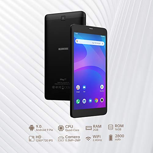 ALLDOCUBE iPlay 7T Tablette, 6,98 Pouces 1280×720 IPS Écran, Double SIM-Carte, 2 Go de RAM, 16 Go de ROM, 2,0MP/0,3MP de…
