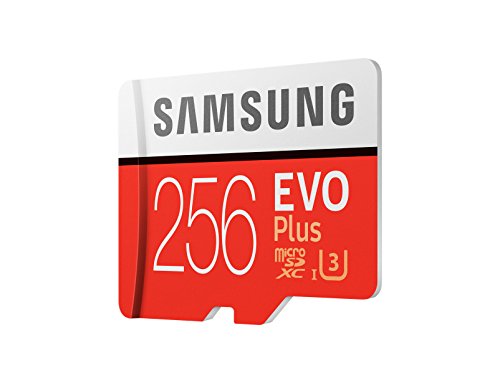Samsung EVO Plus 256 GB microSDXC UHS-I U3 100 MB/s Full HD & 4K UHD Memory Card with Adapter (MB-MC256GA) – Red/White