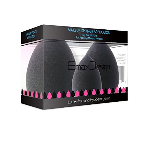 EmaxDesign 3 pièces Blender éponge de maquillage, fond de teint Blush Estompeur Correcteur Yeux Visage Poudre Crème…