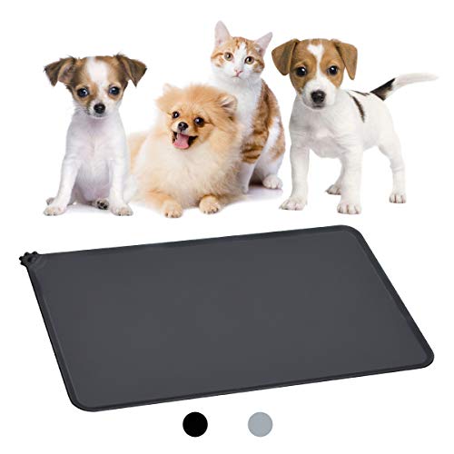 Aogbithy Dog Cat Food Feed Mat, Tapis antidérapant étanche pour Animaux de Compagnie en Silicone de qualité Alimentaire…