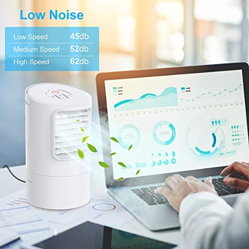 Climatiseur Portable, Mini Refroidisseur d’air Portable Ventilateur de Climatisation Personnel Portable Refroidisseur…