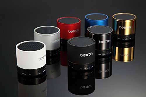 Betron Haut-parleurs sans Fil Bluetooth KBS08 Portable De Voyage Doré