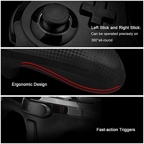 TechKen Manette pour Wii U sans Fil, Contrôleur de Wii U Bluetooth Gamepad Joypad de Jeux Joystick Game Controller de…