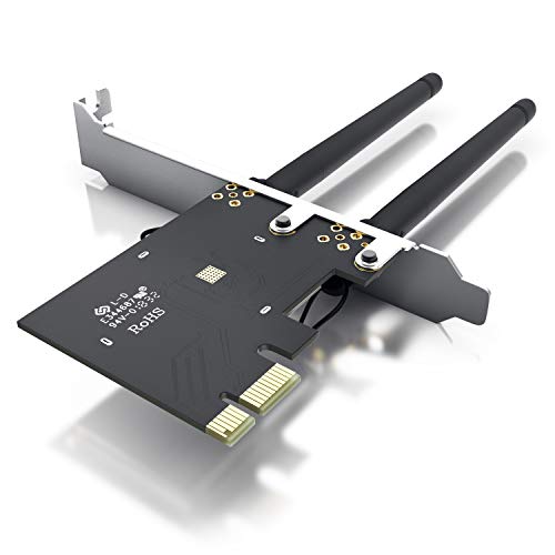 CSL – Carte réseau pci Express 2,4 Ghz – Carte réseau WiFi – Double Antennes de Hautes Performances 2T2R – IEEE 802.11a…