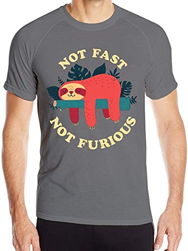 Sleeping Cute Sloth Casual Fashion Men’s T Shirt Quick Drying Clothes 1,Deep Heather,3X-Large