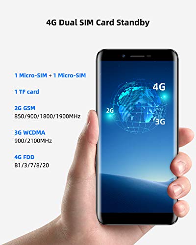 Smartphone Débloqué 4G, DOOGEE X60 L Téléphone Portable, 5.5 Pouces 2.5D Écran, 3300mAh Batterie, Camera 13MP+8MP…