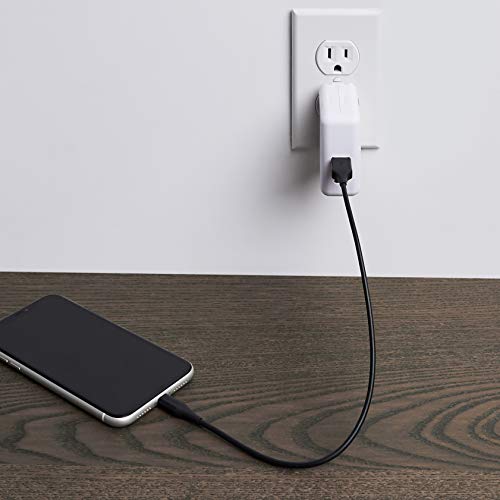 Amazon Basics Câble USB A vers Lightning Collection avancée Chargeur certifié MFi pour iPhone Noir 30,4 cm