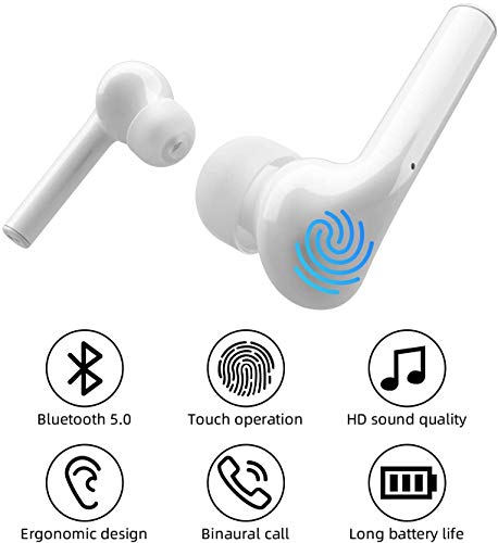 Acescreen Écouteurs Intra-Auriculaires sans Fil Bluetooth antibruit, Bluetooth V5.0 Stereo IPX5, étanches, idéals pour…