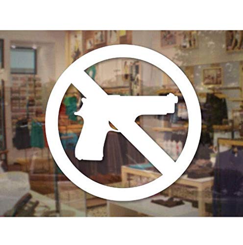 Aucune Arme À Feu Autorisée – Store Business Sticker Fenêtre Storefront Restaurant Vinyle Autocollant Étanche 42X42Cm