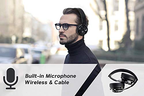 PowerLocus Casque Bluetooth sans Fil, [Bluetooth 5.0,40H de Jeu] Casque Audio stéréo sans-Fil ou Filaire avec Micro et…