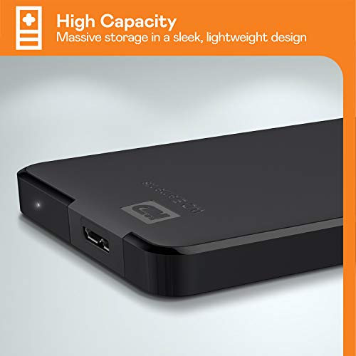 WD 1 TB Elements Portable External Hard Drive – USB 3.0, Black
