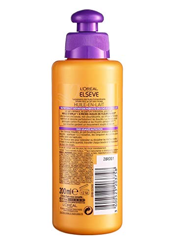 L’Oréal Paris Elseve Huile Extraordinaire Soin-Crème Définissant Cheveux Bouclés 200 ml – lot de 2