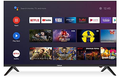 Caixun EC43S1UA UHD 4K Smart TV, 43 Pouces 108cm, Android 9.0 Téléviseur, Triple Tuner, HDR 10, Bluetooth (Prime Video…