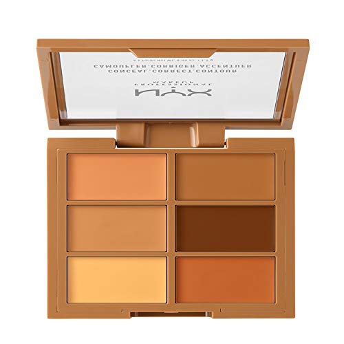 NYX Professional Makeup Palette 3C Correctrice, Anti-cernes et Contour, Texture Crémeuse, Teinte : Deep