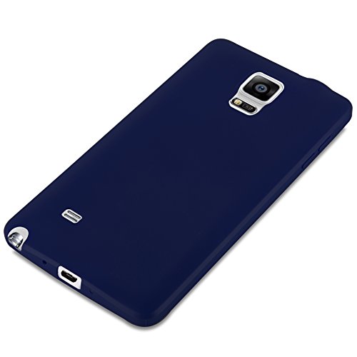cadorabo Coque pour Samsung Galaxy Note 4 en Candy Bleu FONCÉ – Housse Protection Souple en Silicone TPU avec Anti-Choc…